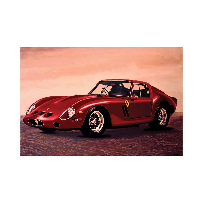 Ferrari 250 GTO 1962 by Paul Meijering - Painting on Canvas, 20.32cm H x 30.48cm W x 1.91cm D, Wrapped Canvas
