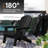 Outdoor Folding Adirondack Chair HIPS Oversized Plastic Adirondack Chair All Weather Patio Chair with Cup Holder Fire Pit Chair, Black-878310265