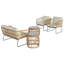 Ensemble de mobilier de jardin Gonneke pour 4 personnes avec coussins et 2 tables basses-671525618