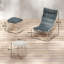 Outsunny Bistro Set for Garden 3 Piece Outdoor Set Footstool-115832333