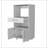 White Pantry Cabinet Microwave Stand
