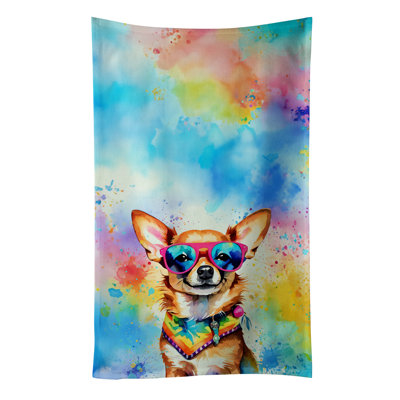 Chihuahua Hippie Dawg Kitchen Towel