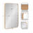 Anacleta Radius Rectangle Framed Wall Mirror-1835888091-1835888089