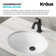KRAUS Elavo. Oval Porcelain Ceramic Undermount Bathroom Sink In White With Overflow Drain, KCU-272