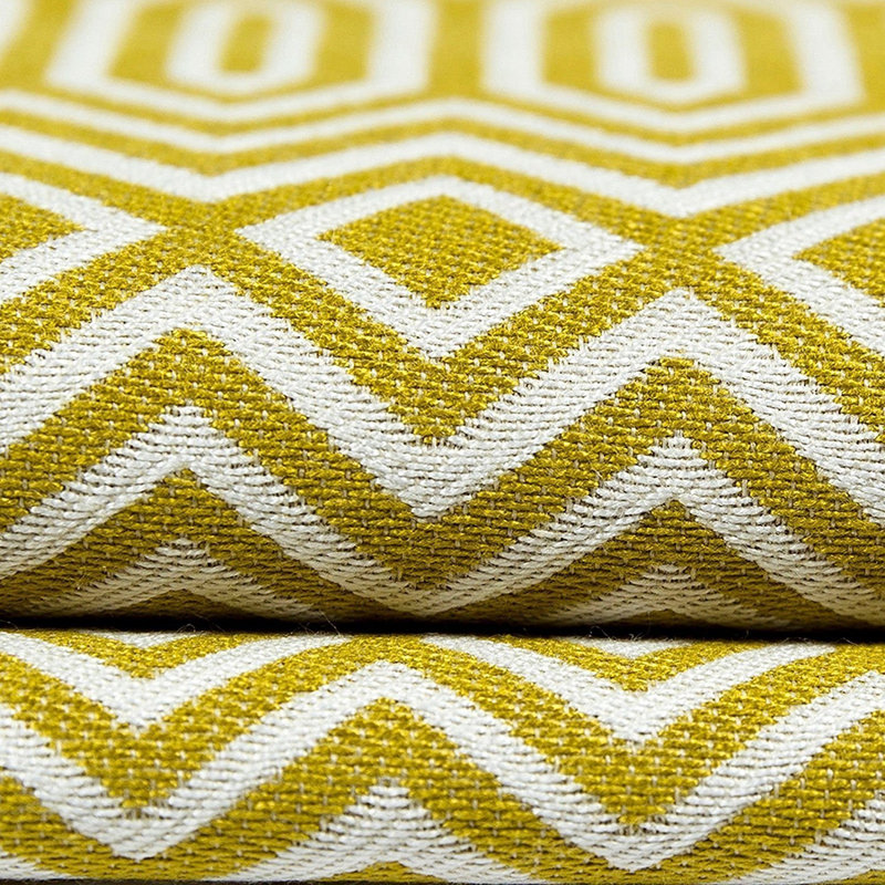 Cynthia Geometric Square Pillow Cover, 60 x 60 cm, Yellow