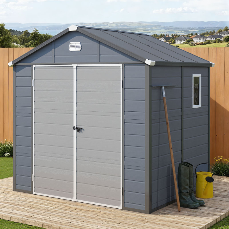 Remise extérieure en résine, H 89,76 po x l 94,49 po x P 74,80 po