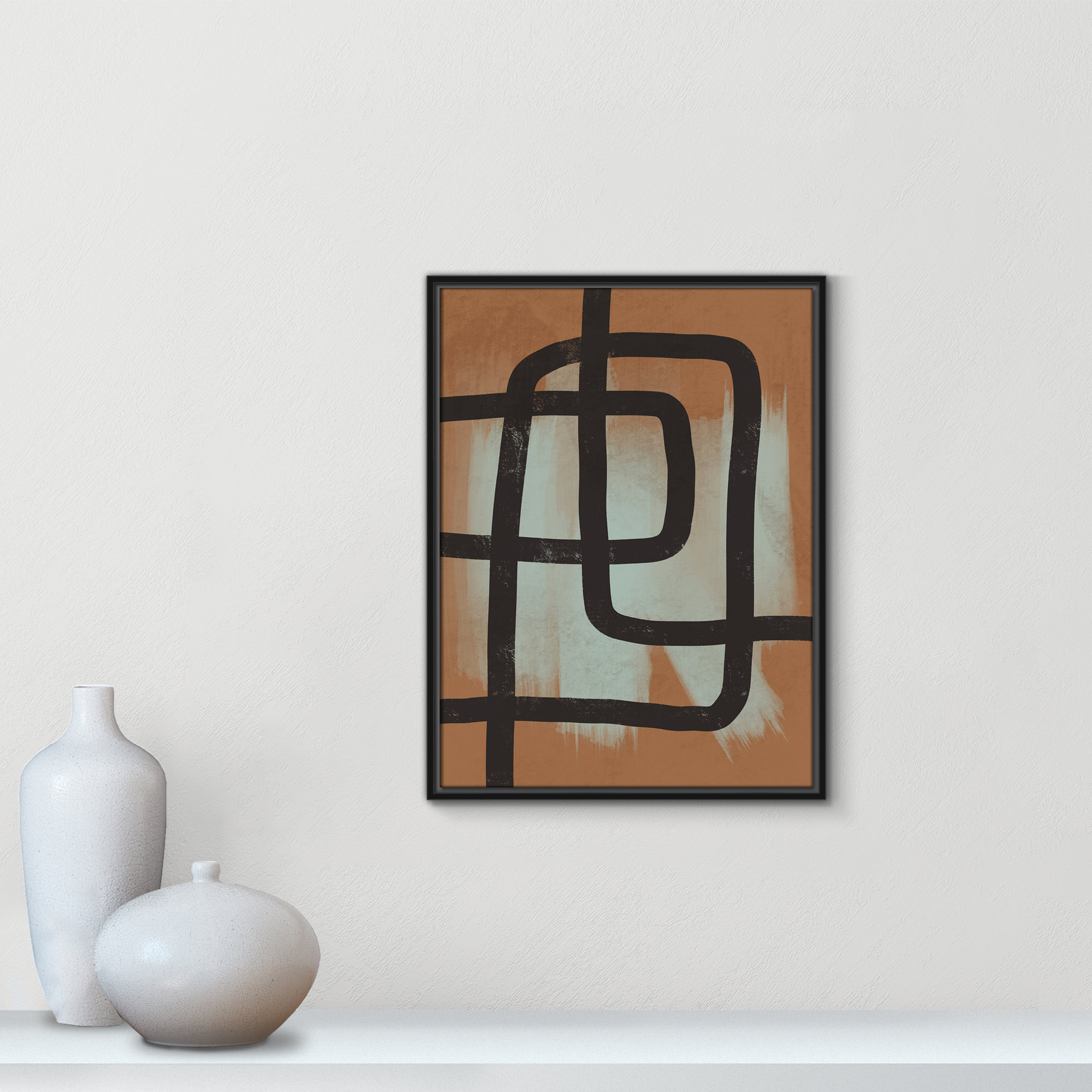 Many Paths Taken 2, Black, 25.5" H x 19.5" W x 2" D