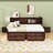Full Size Wooden Daybed with Ample Storage