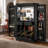 Timmerman Bar Wine Storage Cabinet With Keys And LED Lights-1800266777