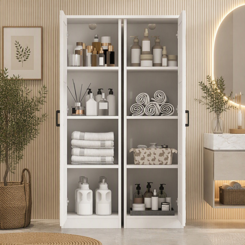 (Deux armoires combinées) Armoire de rangement avec deux portes