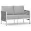 Canapé extérieur 2 places en aluminium de 130 cm (51 po) avec coussins de 15 cm (6 po), structure antirouille et revêtement en PEHD tissé à la main-1704861704-1704927823-1704952669