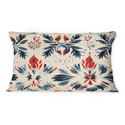 Coussin en polyester bleu Ikat Tribe Blend