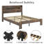 Base de lit plateforme en bois pour grand lit-1500635812