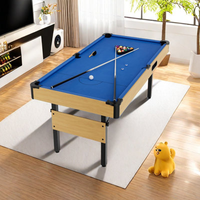 Pool Table Foldable With Automatic Ball Return, Portable Pool Tables