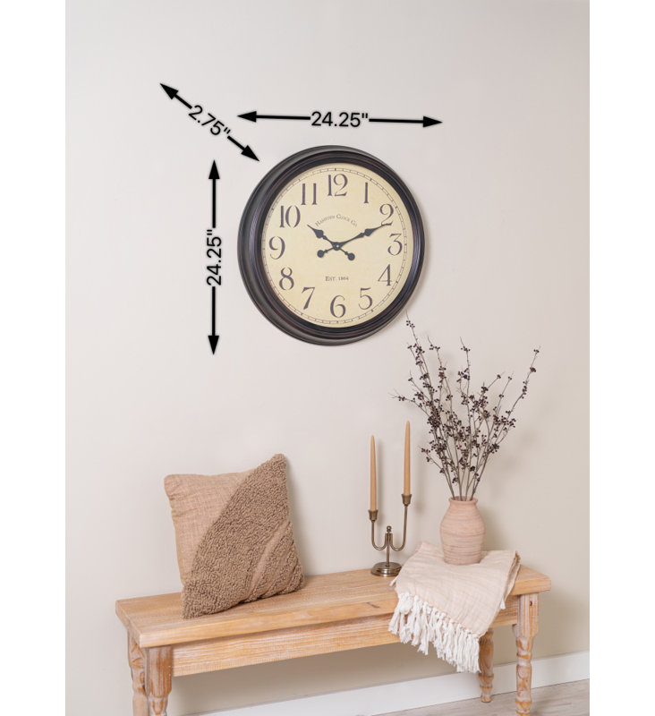 Oversized 24.5" Whitley Wall Clock