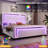 Deovion LED Upholstered 4-Drawer Platform Bed-577989008-585992397