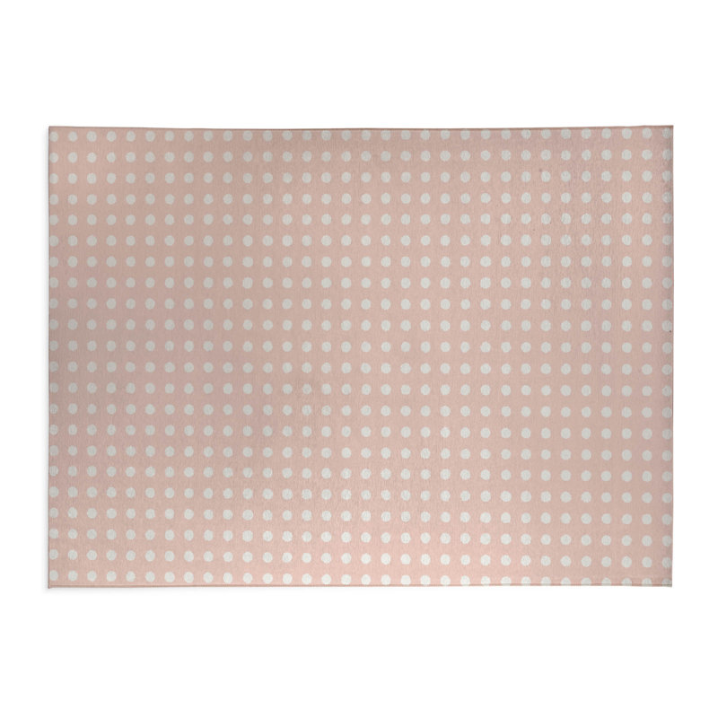 Tapis de bureau Dot Dot, L 5 pi x L 3 pi, Rose