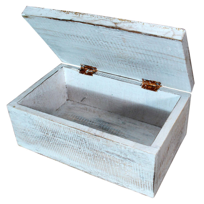 Ensemble de boîtes en bois 2 pièces, Blanc