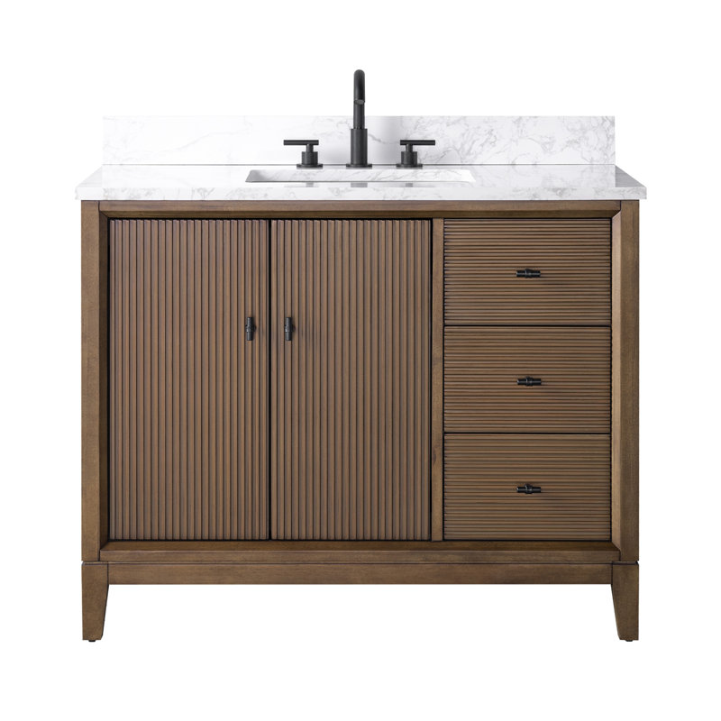 Walnut, Arabescato White, Matte Black