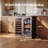 30 Inch Wine & Beverage Refrigerator Combination, Dual Temperature Zone 34-65 ℉，6 Cu.ft Built-In/Freestanding Wine Beverage Fridge, 33-Bottle Wine Fridge & 100-Can Beverage Cooler with Adjustable Shelves