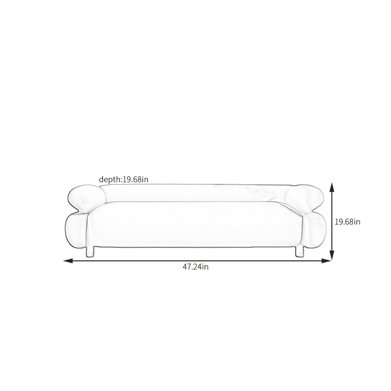 Banc rembourré polyvalent en cuir, Brun