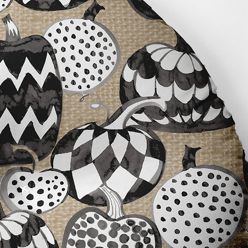 Coussin de sol 330_Pumpkins, 26 po x 26 po, Brun