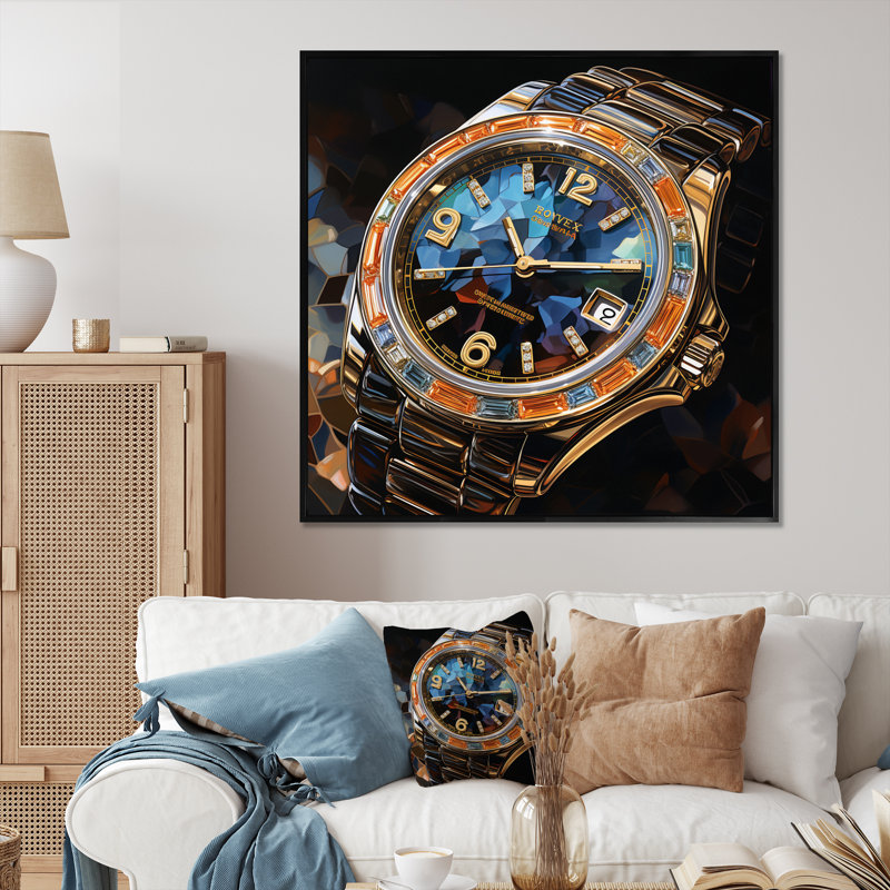 Luxury Luxury Diamond Dusk I - reproduction, Cadre flottant noir, H 36 po x l 36 po x P 1,5 po