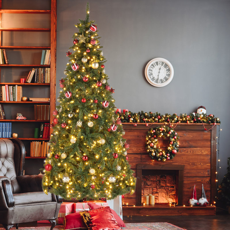 7.5' Lighted Pine Christmas Tree