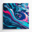 Abstrait art fluide sur toile bleue 44-474433276