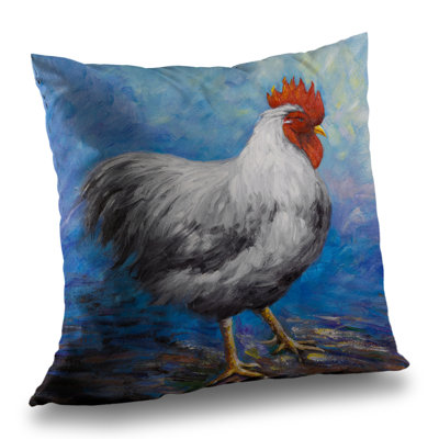 Rooster Kitchen Farm Animals – Throw Pillow Cover Only, Double-Sided Print, Insert Not Included