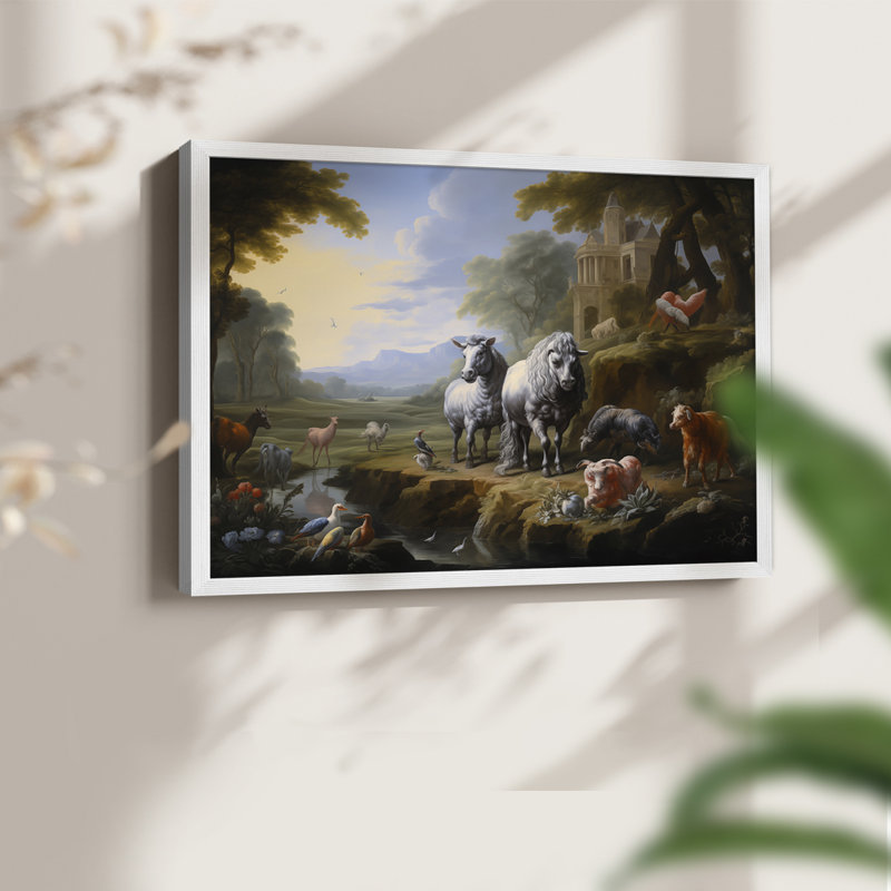 Faune, série XXV, reproduction encadrée, H 11 po x l 14 po, Blanc