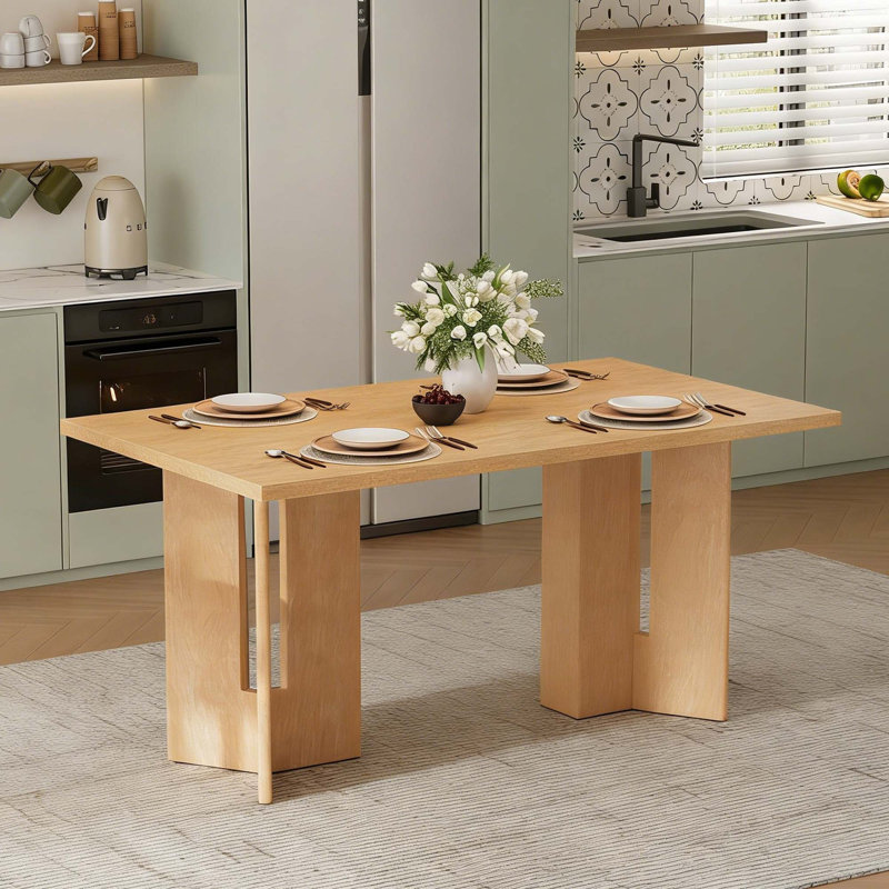 Table de salle à manger Farmhouse, Natural Wood Wash