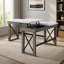 Bureau Talmar avec plateau en marbre gris vieilli et plateau relevable