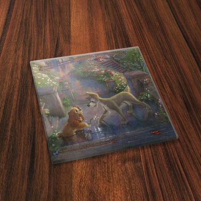 Disney Lady and the Tramp Glass Coaster