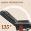 Fauteuil inclinable manuel pivotant, fauteuil inclinable en cuir PU avec repose-pieds pour le salon, noir-729333191