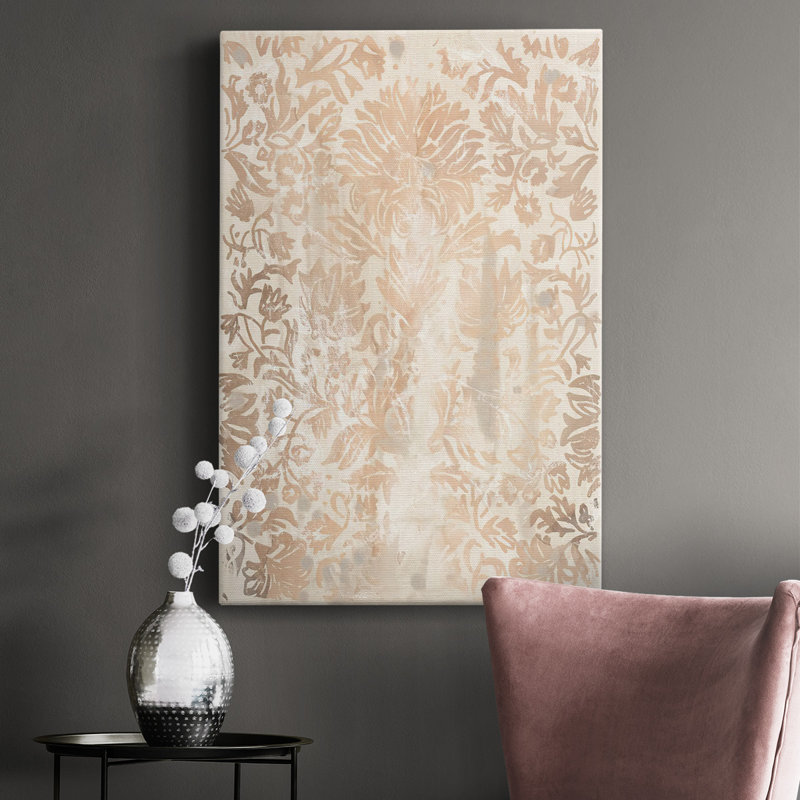 " Walnut Damask IV " Painting Print, 36" H x 24" W x 1.5" D