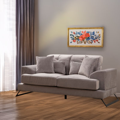 2-Seat Sofa Loveseat With Adjustable Backrest Mechanism