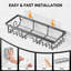 Adhesive Stainless Steel Shower Caddy-1540758007