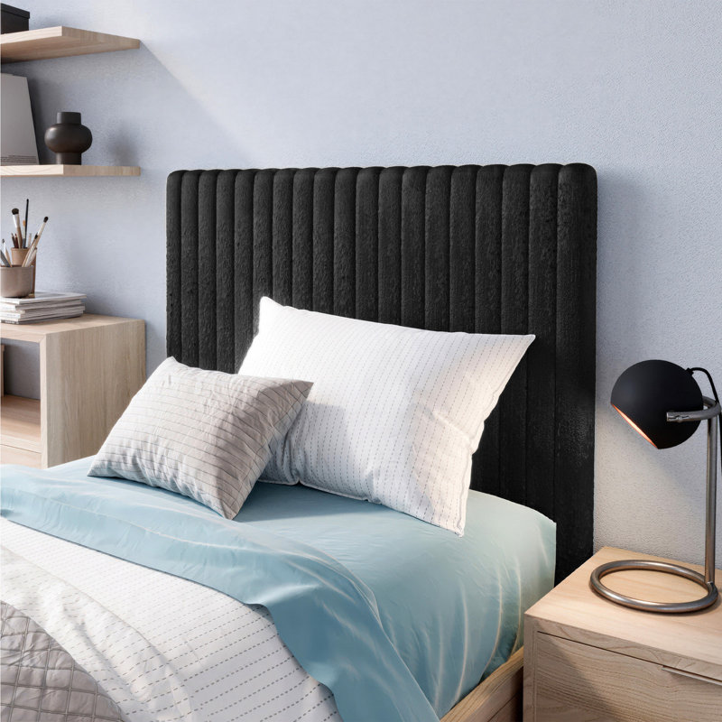 Rainha? -Plush Foam Dorm Headboard -, Black