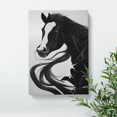 Monochrome Horse No.6 - Wrapped Canvas