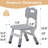 3-Position Height Adjustable Kids Chair, HDPE Plastic Children's Chair with Non-Slip Feet & Carry Handle, Stackable Toddler Chair for Home, Classroom & Kindergarten, 4PCS