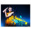 Femme sexy dans de longues robes jaunes - impression sur toile tendue