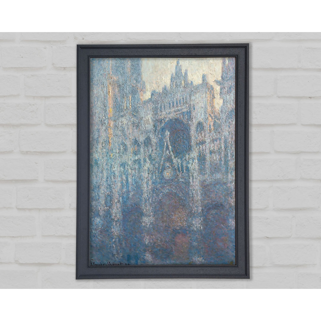 Gerahmtes Wandbild Monet Kathedrale von Rouen im Morgenlicht