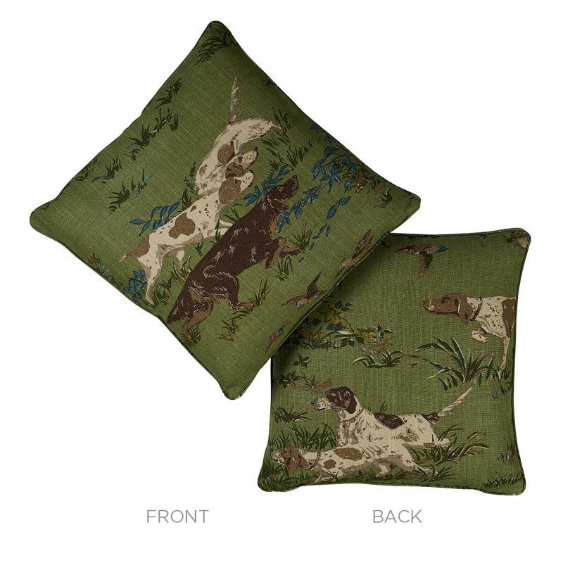 Linen Throw Square Pillow Cover & Insert, Meadow