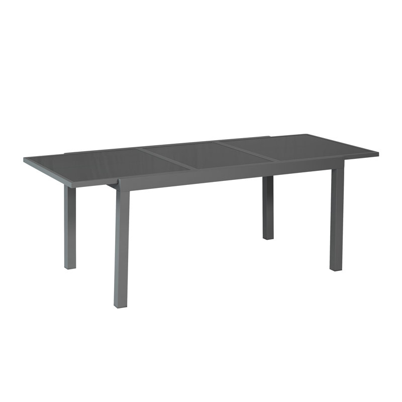 Buskey Rectangular Metal Extendable Outdoor Dining Table , 160cm cm W 90cm cm D