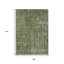 Tapis intérieur / extérieur vert et argent 9 'x 12' Medallion