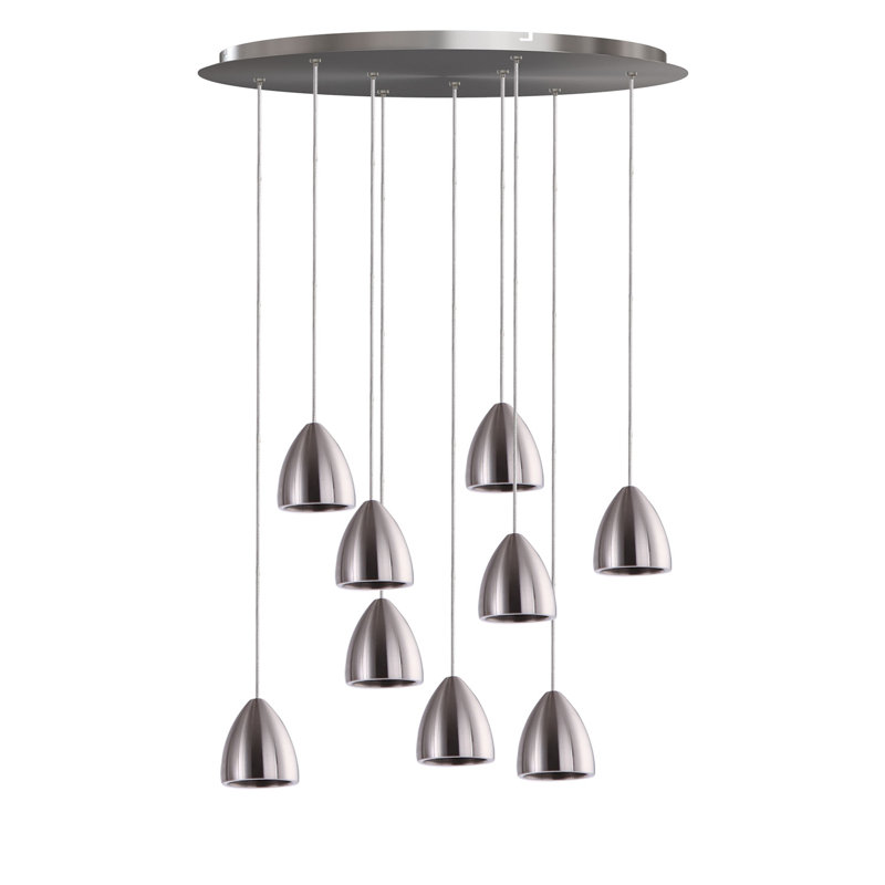 Atherton 9 - Light Cluster Pendant, Nickel