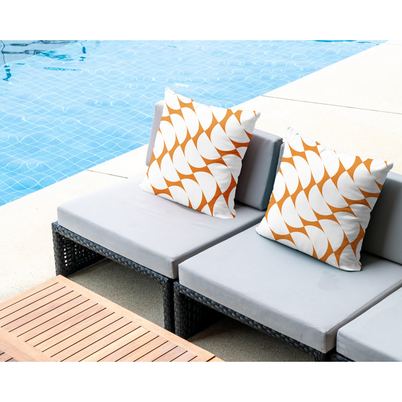 Coussin Piers, L 19 po x H 19 po, Orange