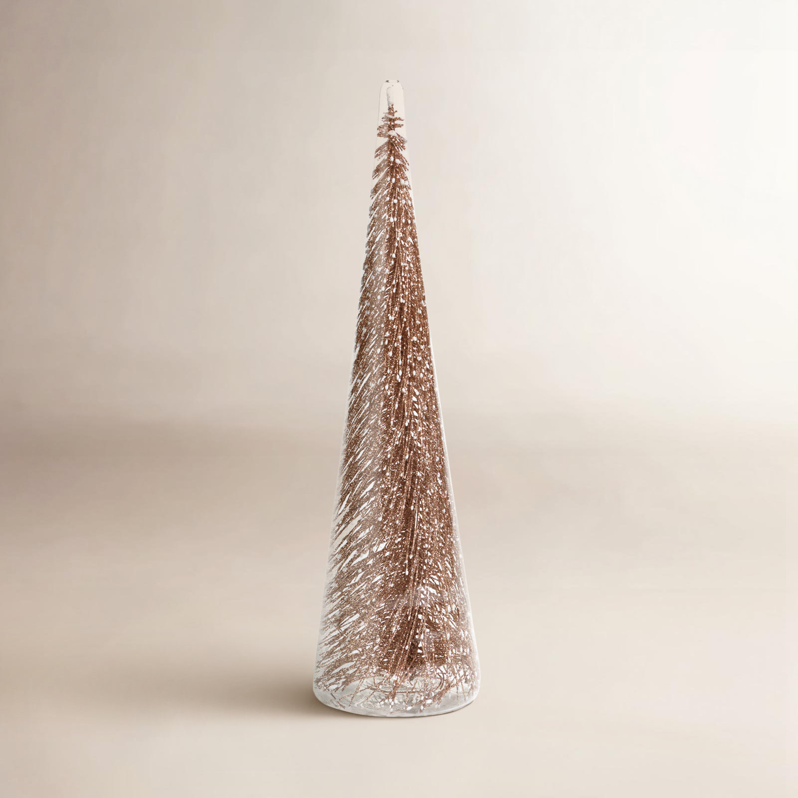 Tabletop Christmas Tree, 15.5" H x 3.5" W x 3.5" D, Champagne