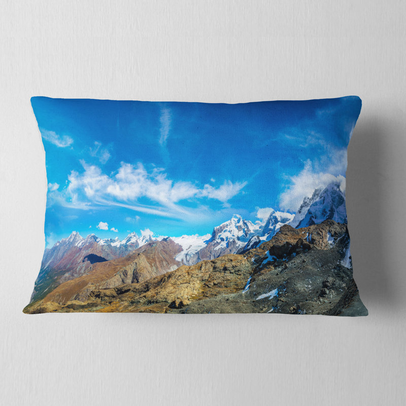Coussin lombaire Paysage des montagnes en Suisse